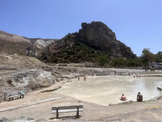 Thermal Springs at Vulcano Island, Italy.