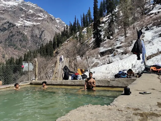 Kheer Ganga Hot Spring, India.