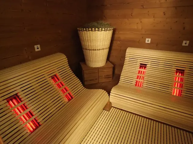 infra red sauna at terme di rabbi in italy