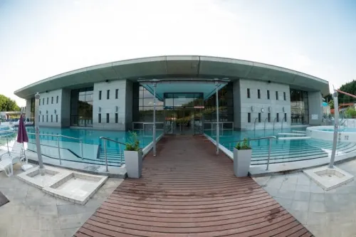 Pool and spa entrance — Saliris Thermal and Spa