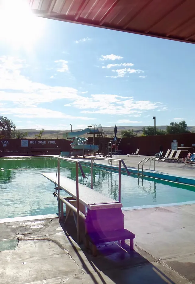 large outdoor geothermal pool near Twin Falls at Nat Soo Pah Hot Springs, Idaho