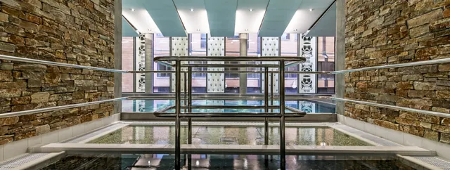 Pool access and historic spa interior — Thermalium (Teplice)