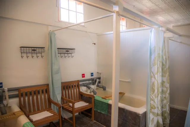 Private bath room; check treatment reservations — Jemez Springs Bath House